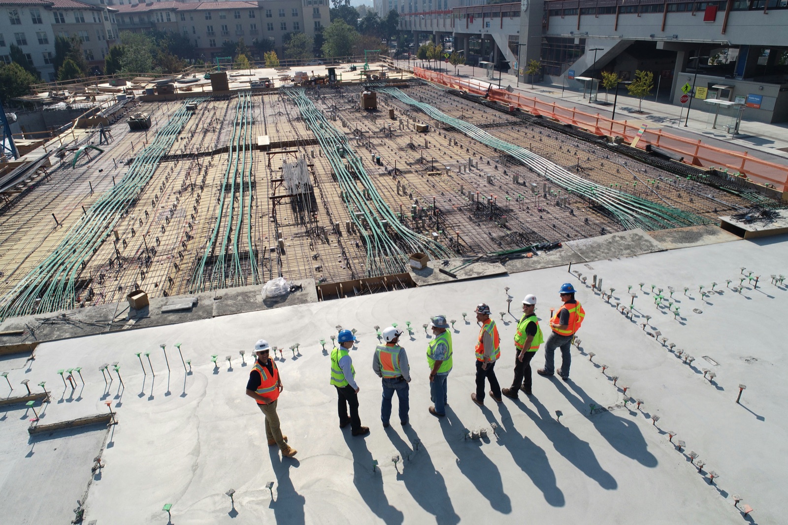 Plac budowy — widok z powietrza